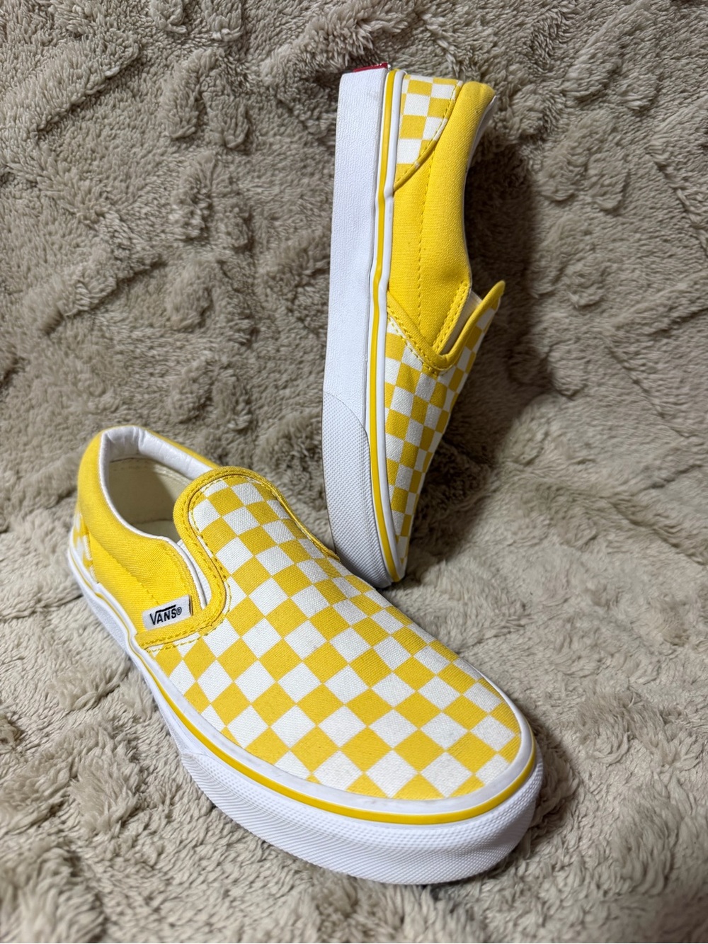 Vans Classic Slip-On Checkerboard Sneakers – Kids Size 3